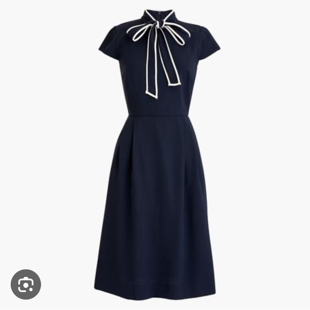 NWT J. Crew Tie-neck dress in 365 crepe